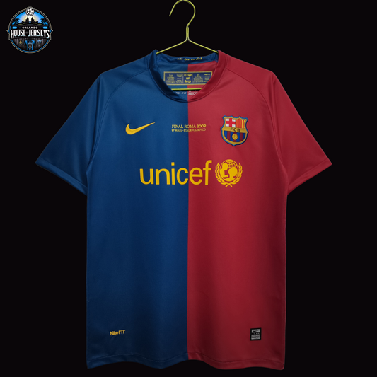 FC Barcelona 2008 UCL Final Retro Jersey